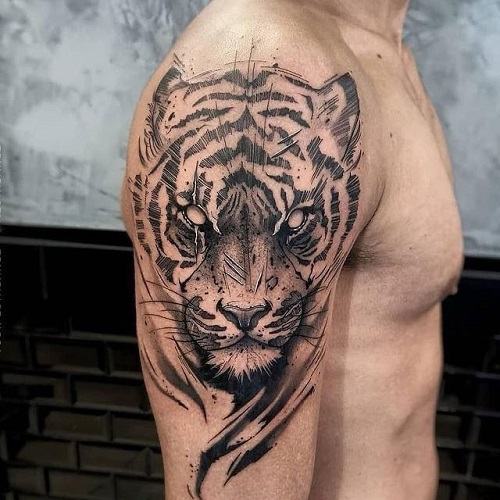 Stylish Upper Arm Tattoos for Men 2