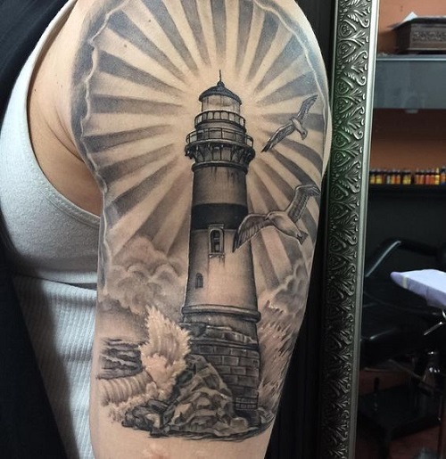 Unique Upper Arm Tattoos for Men 4