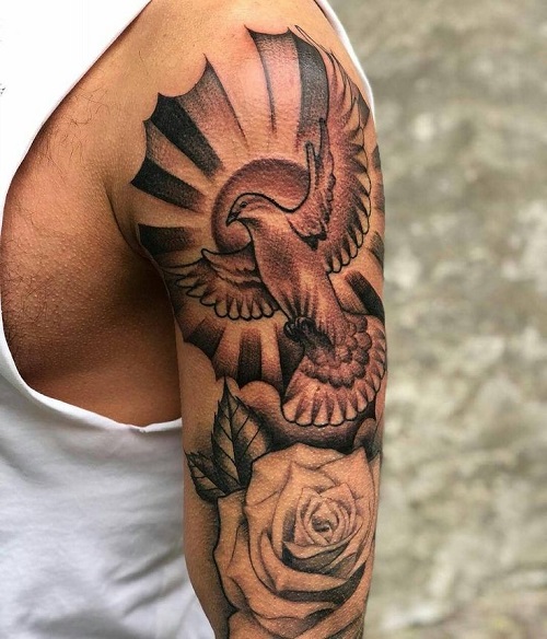 Stylish Upper Arm Tattoos for Men 5