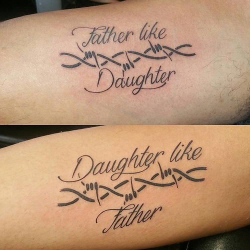 Stunning Father-Daughter Tattoo Ideas 5