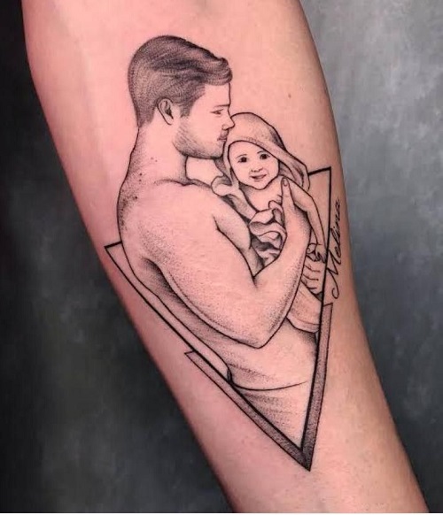 Best Father-Daughter Tattoo Ideas 4