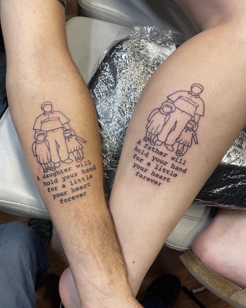 Stunning Father-Daughter Bond Tattoo 1