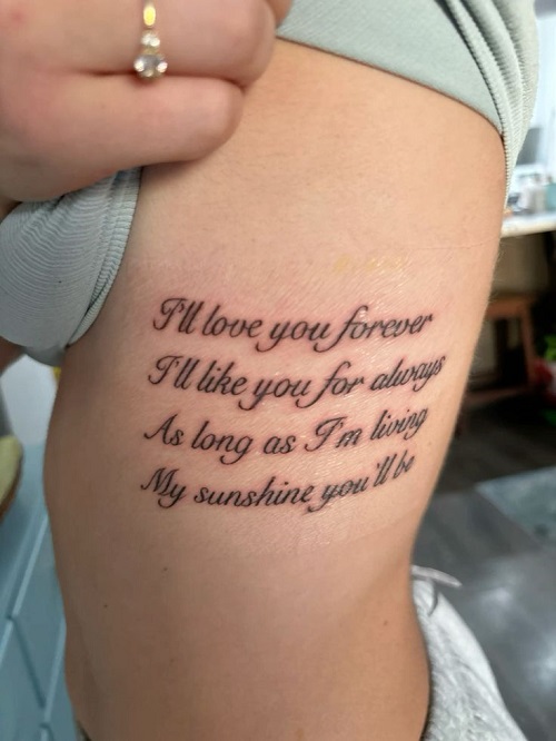 Love Quotes Tattoo 5
