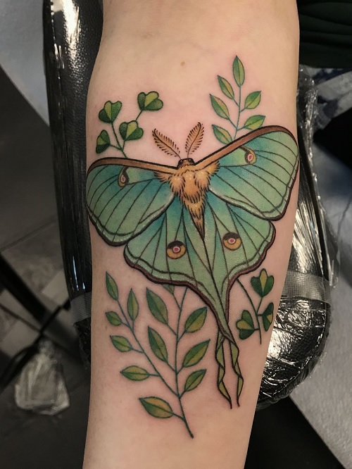 Unique Luna Moth Tattoo Designs for Men & Women