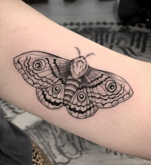 Luna Moth Tattoo on arm