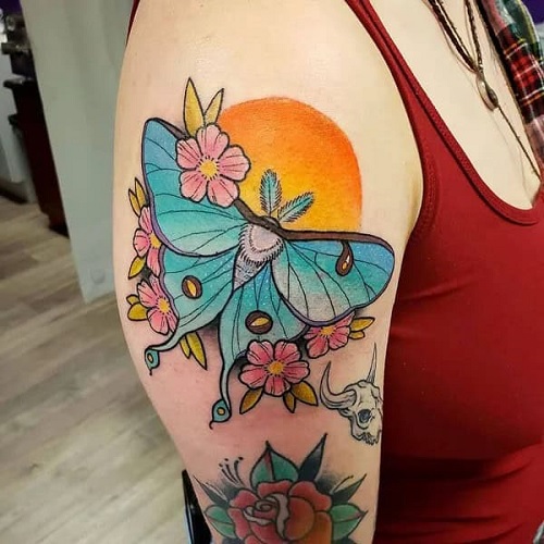 Unique Luna Moth Tattoo Designs for Men & Women 2