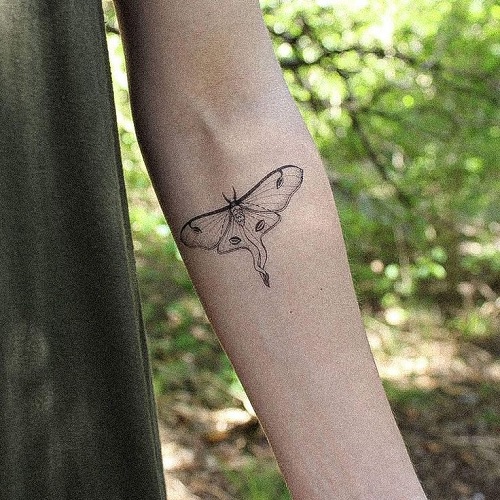 Luna Moth Tattoo on arm