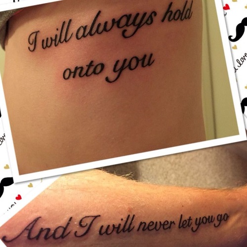 Stunning Love Quotes Tattoo 1