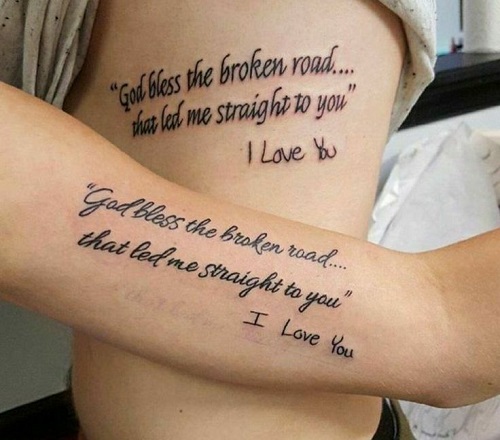New Love Quotes Tattoo 1
