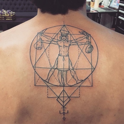Hand Geometric Tattoos Design