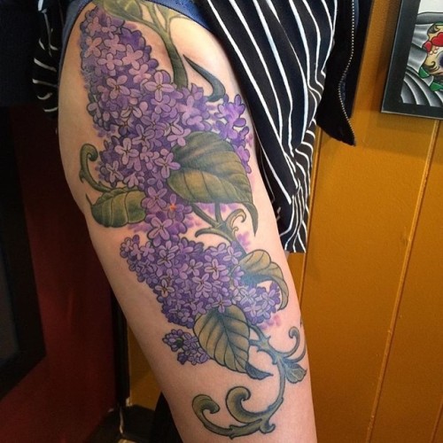 Colorful Spring Flower Tattoos 4