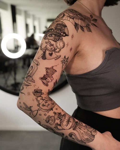 leg Patchwork Tattoo 5