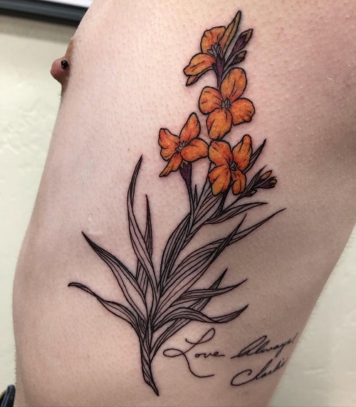 Easy and Cute Flower Tattoos 2