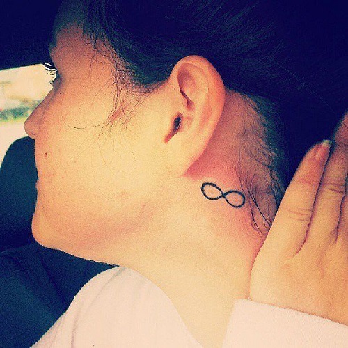 Infinity Behind Ear Tattoo for men 3