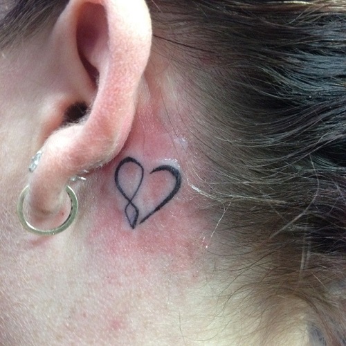 Infinity Behind Ear Tattoo 4