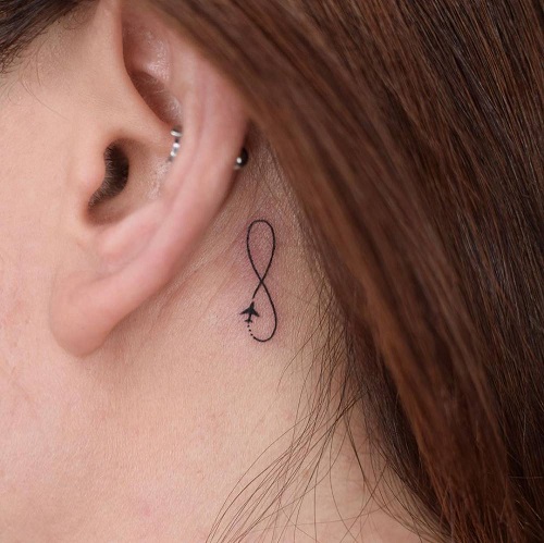 Infinity Behind Ear Tattoo 1