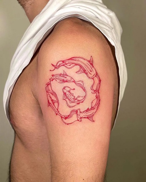 men Red Ink Tattoo 6