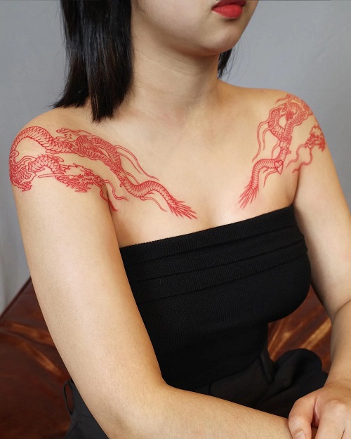 women Red Ink Tattoo 2