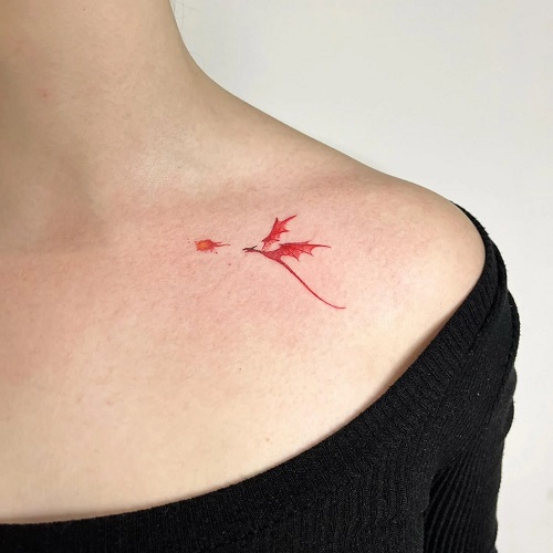 women Red Ink Tattoo 3
