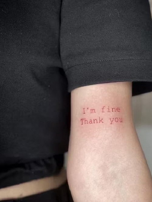 women Red Ink Tattoo 5