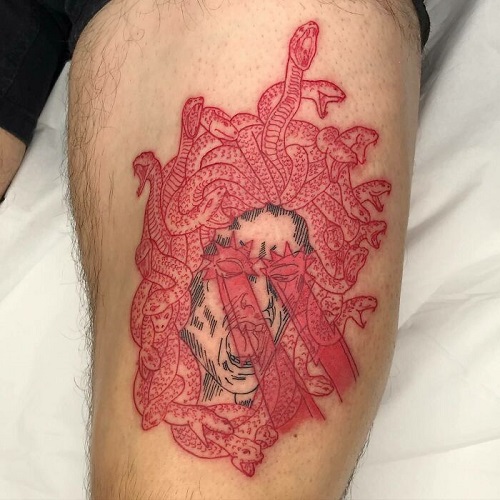 Beautiful Red Ink Tattoo Ideas 2