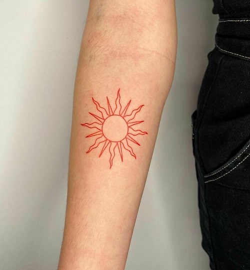 Beautiful Red Ink Tattoo Ideas 6