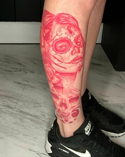 Beautiful Red Ink Tattoo Ideas 7