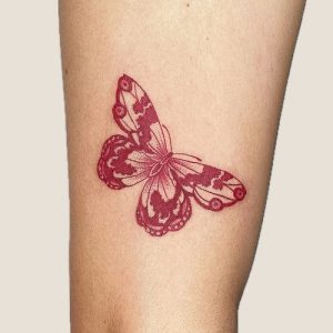 25 Red Ink Tattoo Ideas for a Clean, Monochrome Look - TattoosOfAsia