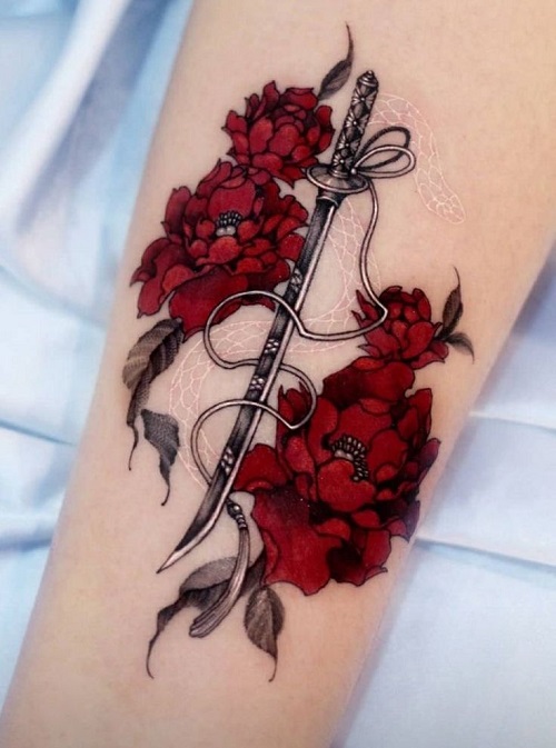 Bold Floral Tattoo Designs 1