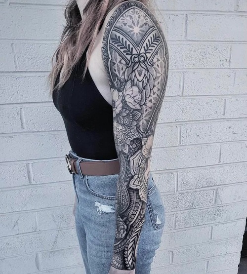 Girl Sleeve Tattoo 3
