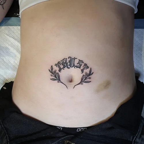 Beautiful Women Belly Button Tattoo Ideas 4