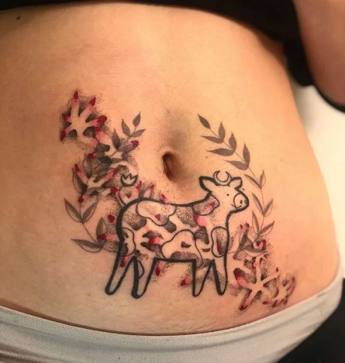 men Belly Button Tattoo 3