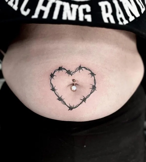 Women Belly Button Tattoo 3