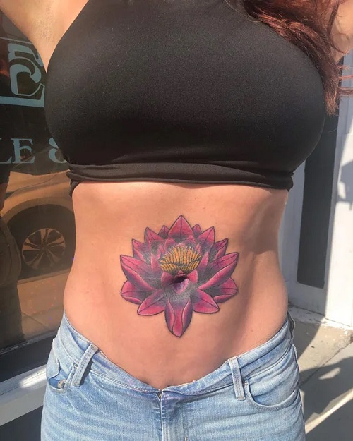 Women Belly Button Tattoo 6