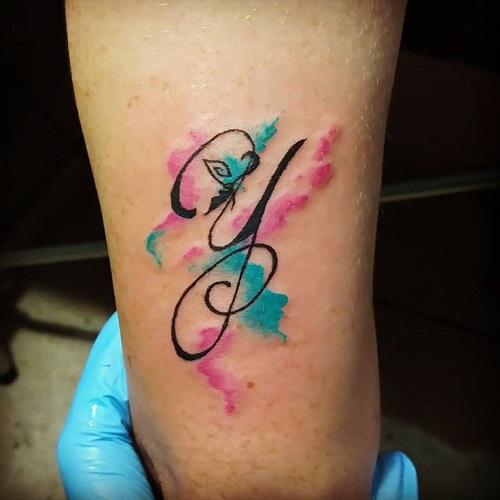 watercolor Alphabetic Tattoo 