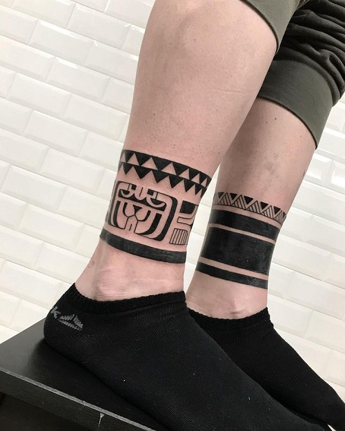 Eye Catching Ankle Bracelet Tattoo 1