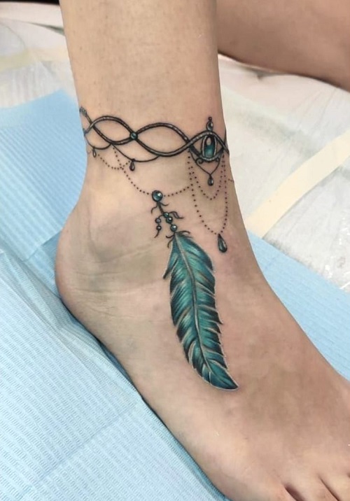 Latest Ankle Bracelet Tattoo 1