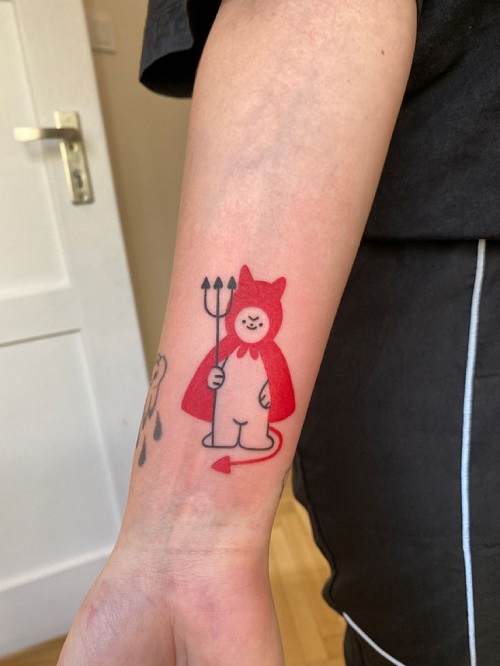 Women Devil Tattoo