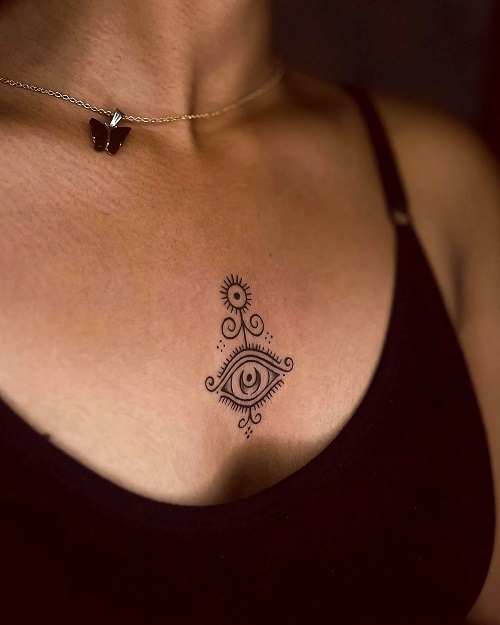 Women Evil Eye Tattoo 5