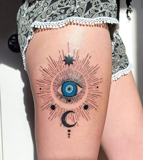 men Evil Eye Tattoo 3