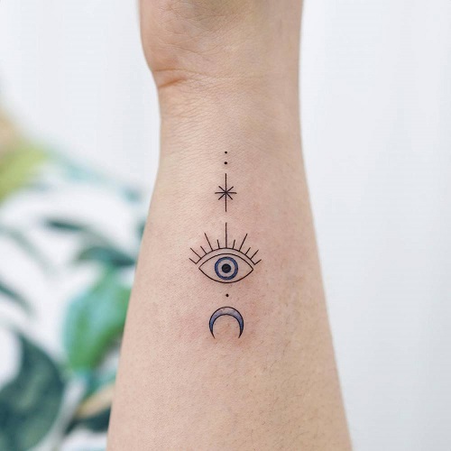Women Evil Eye Tattoo 2