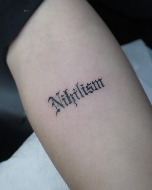 gothic font tattoo