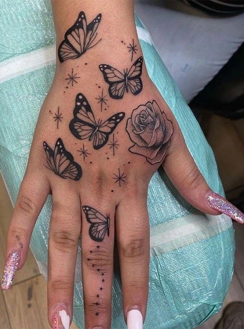 Trending hand tattoo idea 2