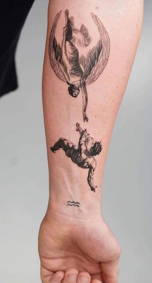 Bold men Angel Tattoo 2
