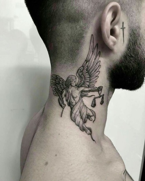 Bold men Angel Tattoo 3