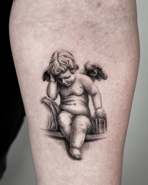Bold men Angel Tattoo 5