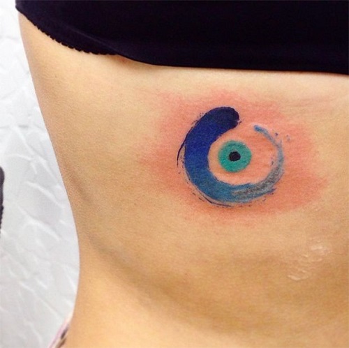 Women Evil Eye Tattoo
