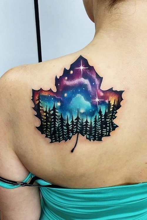 Women Galaxy Tattoo