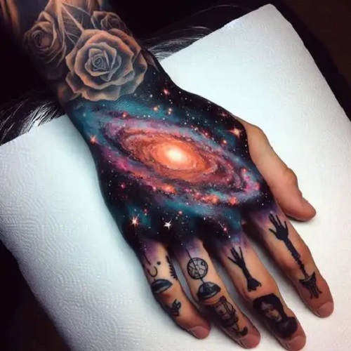 Women Galaxy Tattoo
