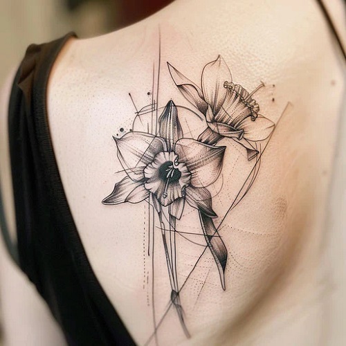 narcissus flower tattoo